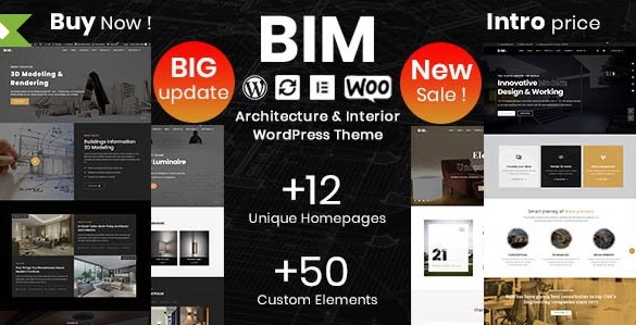 BIM - Architecture & Interior Design Elementor WordPress Theme